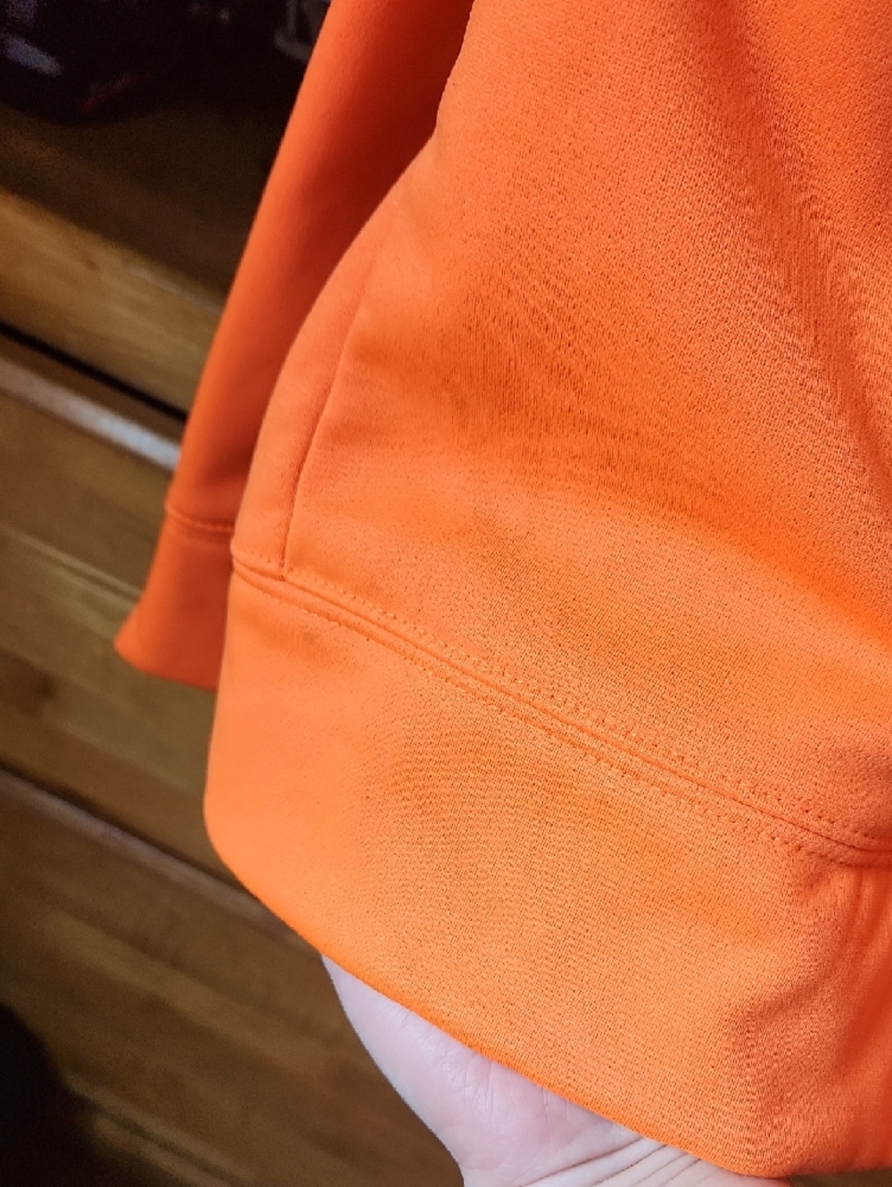 Russell Athletic High-Visibility Orange Hoodie - Picture 4 of 7